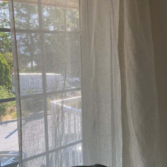 West Elm - Beige Linen Curtain Panels - 48” x 108” (2 panels) - Picture 6 of 11